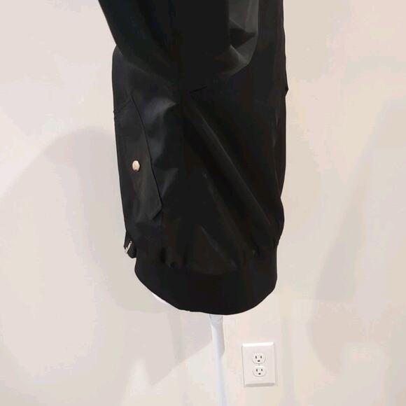 Free People Womens M Whimsigoth Bomber Jacket Midnight Black Streetwear Grunge - Picture 8 of 15